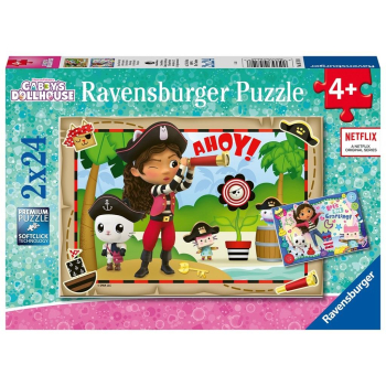 Puzzle dla dzieci 2x24 Koci Domek Gabi